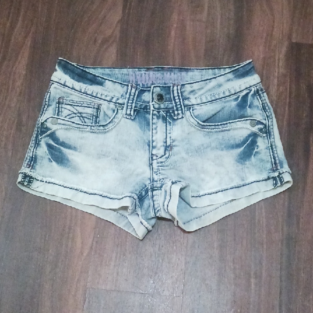 Hydraulic Light Wash Jean Shorts